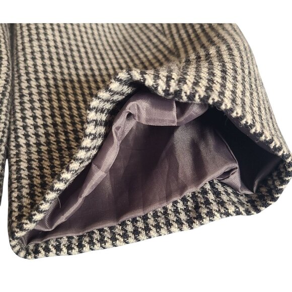Robert Louis Womens Houndstooth Wool Blend Peacoat Driving Jacket Size L - Picture 8 of 10